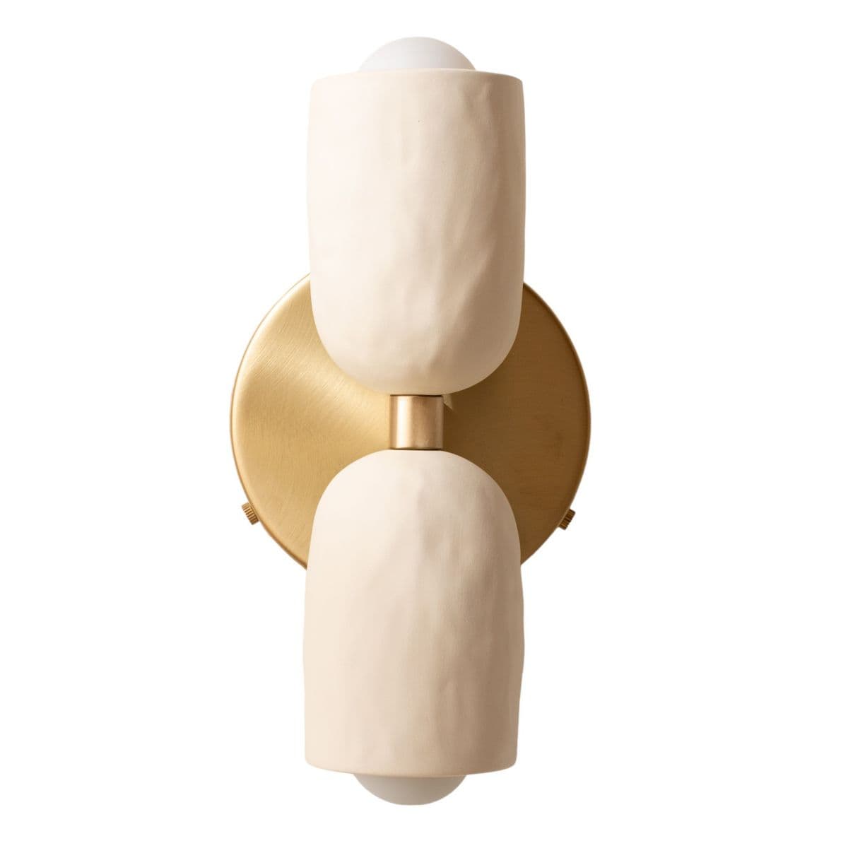 In Common With | Ceramic Up Down Wall Sconce — White, White, Black