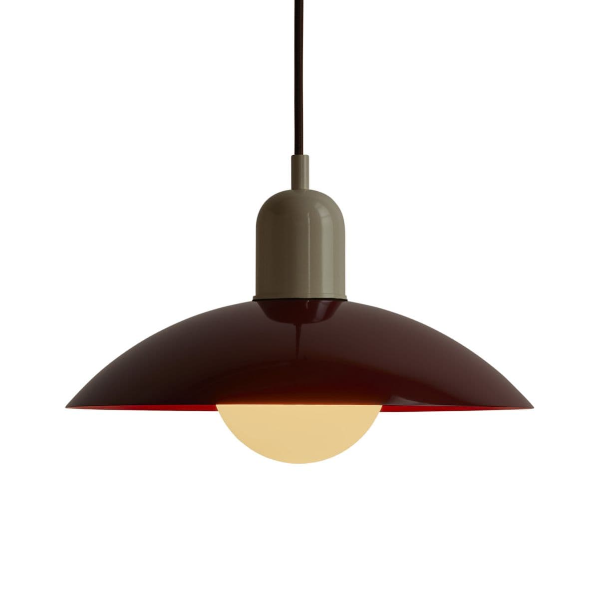 In Common With Arundel Orb Pendant — Oxide Red, Bone