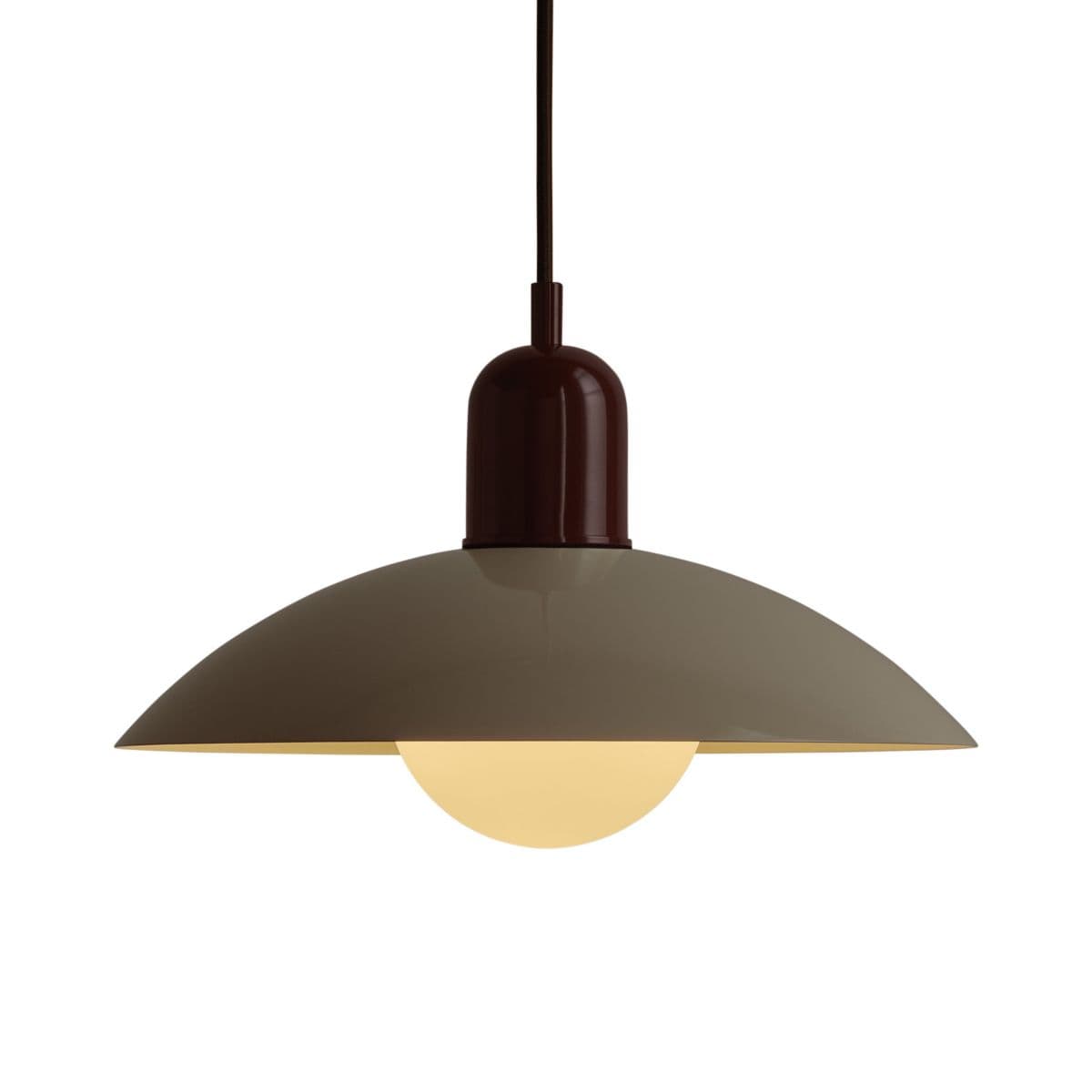 In Common With Arundel Orb Pendant — Oxide Red, Bone
