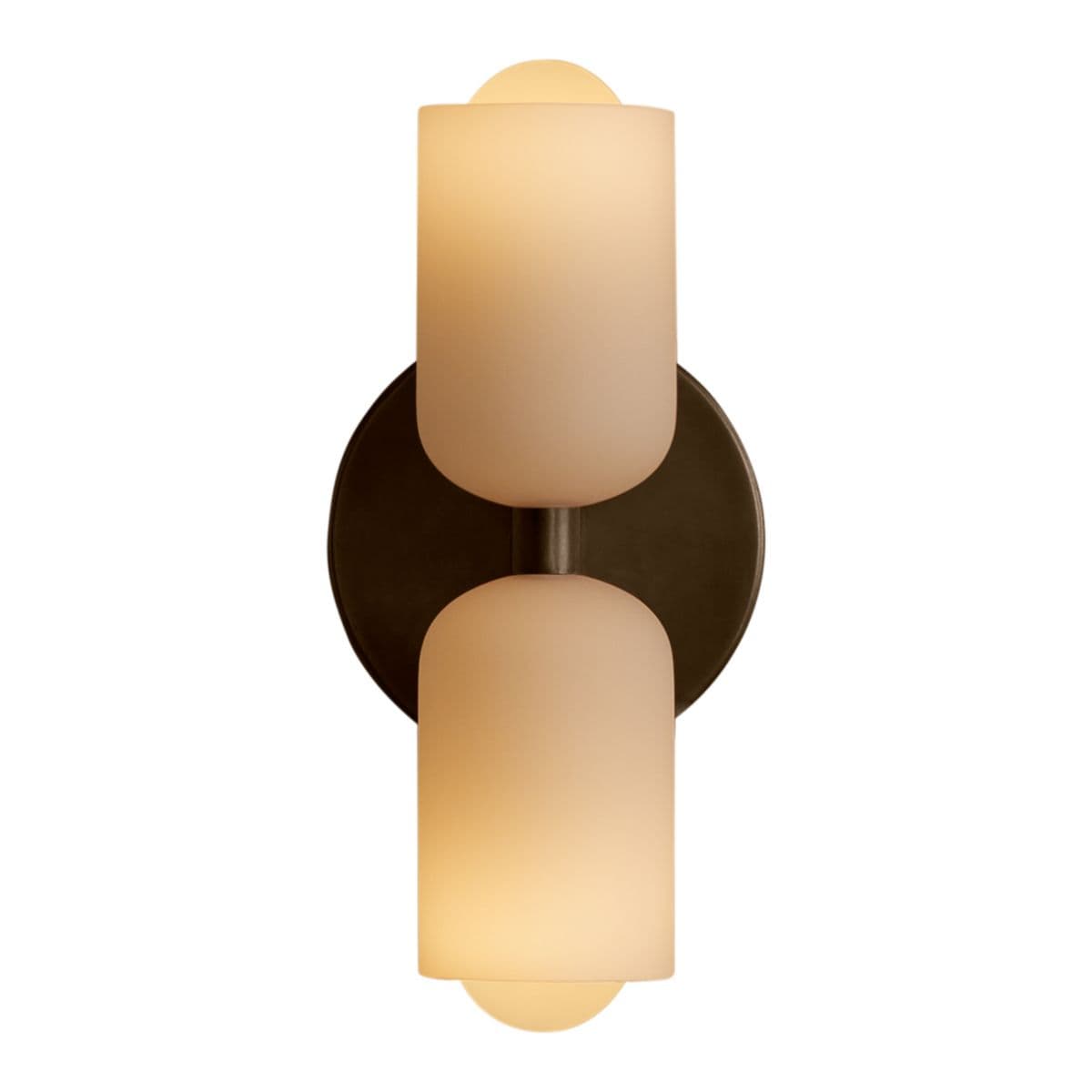 In Common With Glass Up Down Sconce, Slim — Patina Brass