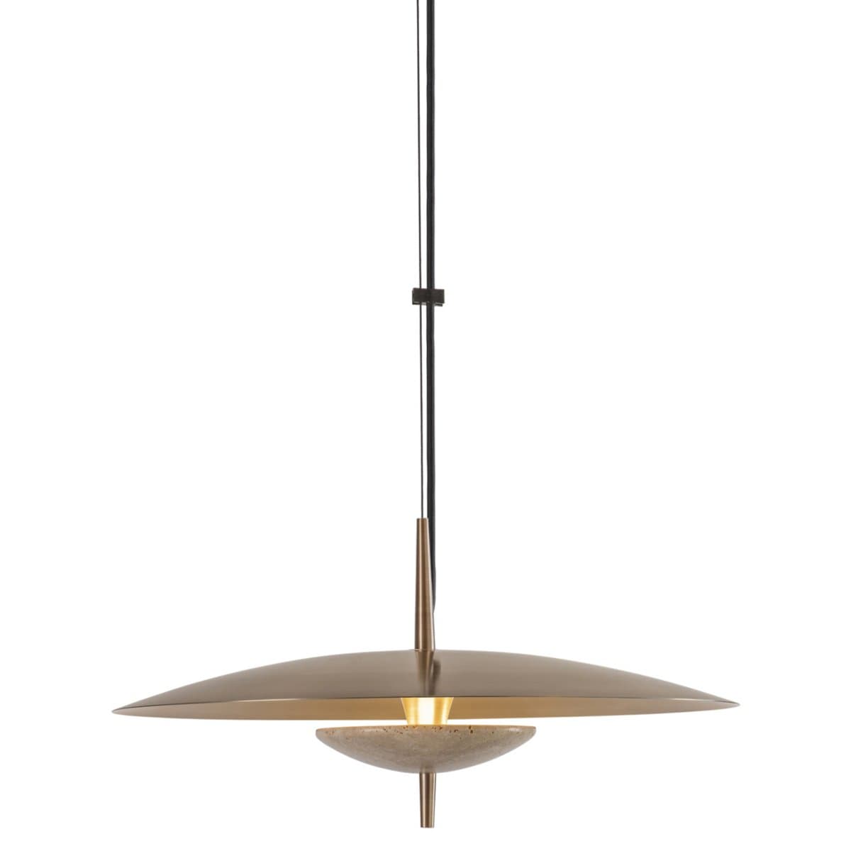 J. Adams & Co. | Luna LED Pendant — Travertine, Large