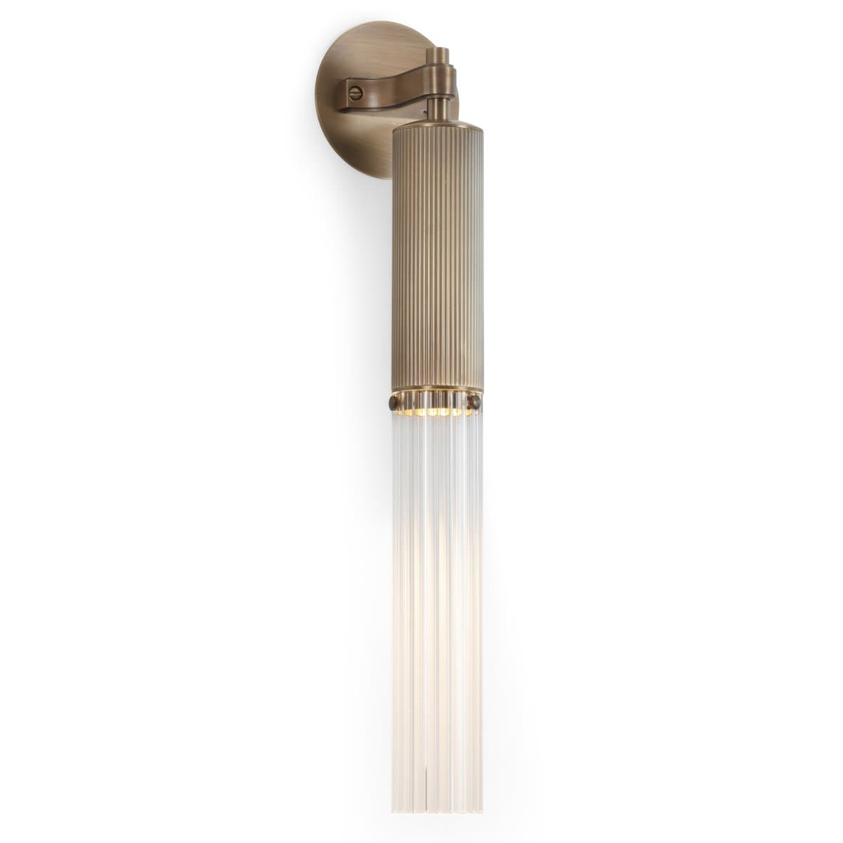 J. Adams & Co. | Flume Wall Sconce — Reeded, Antique Brass