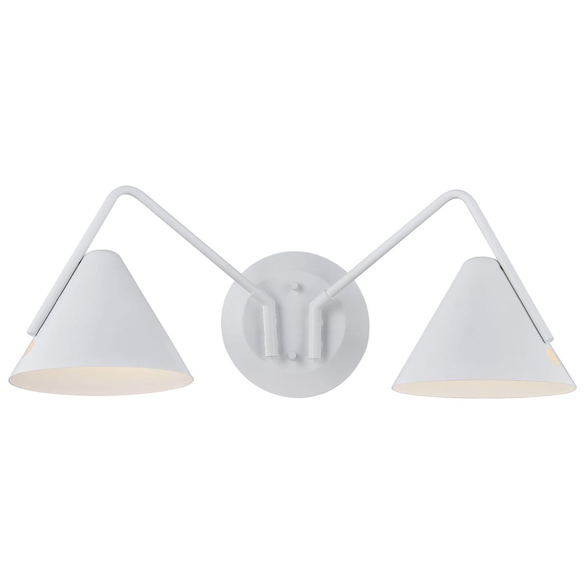 Justice Design Group Zag Led 2-Light Wall Sconce — Matte White