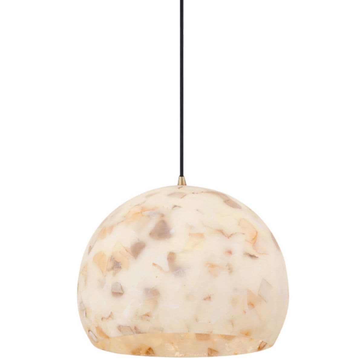 Justice Design Group | Alabaster Rocks Globe Pendant — Brushed Brass, Small