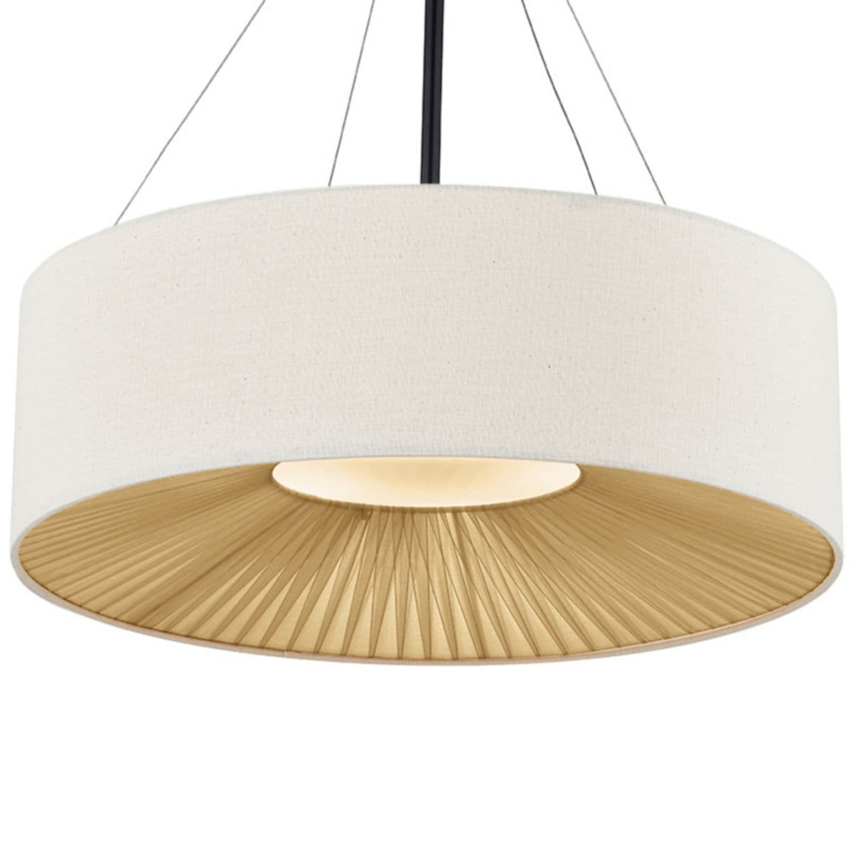 Justice Design Group Textile Warren Drum Pendant — Medium