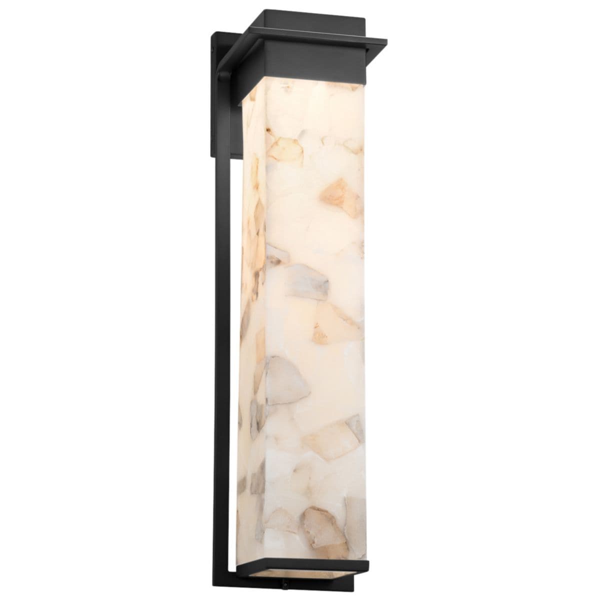 Justice Design Group Alabaster Rocks Pacific Led Outdoor Wall Sconce by Justice — Matte Black, 24-Inch