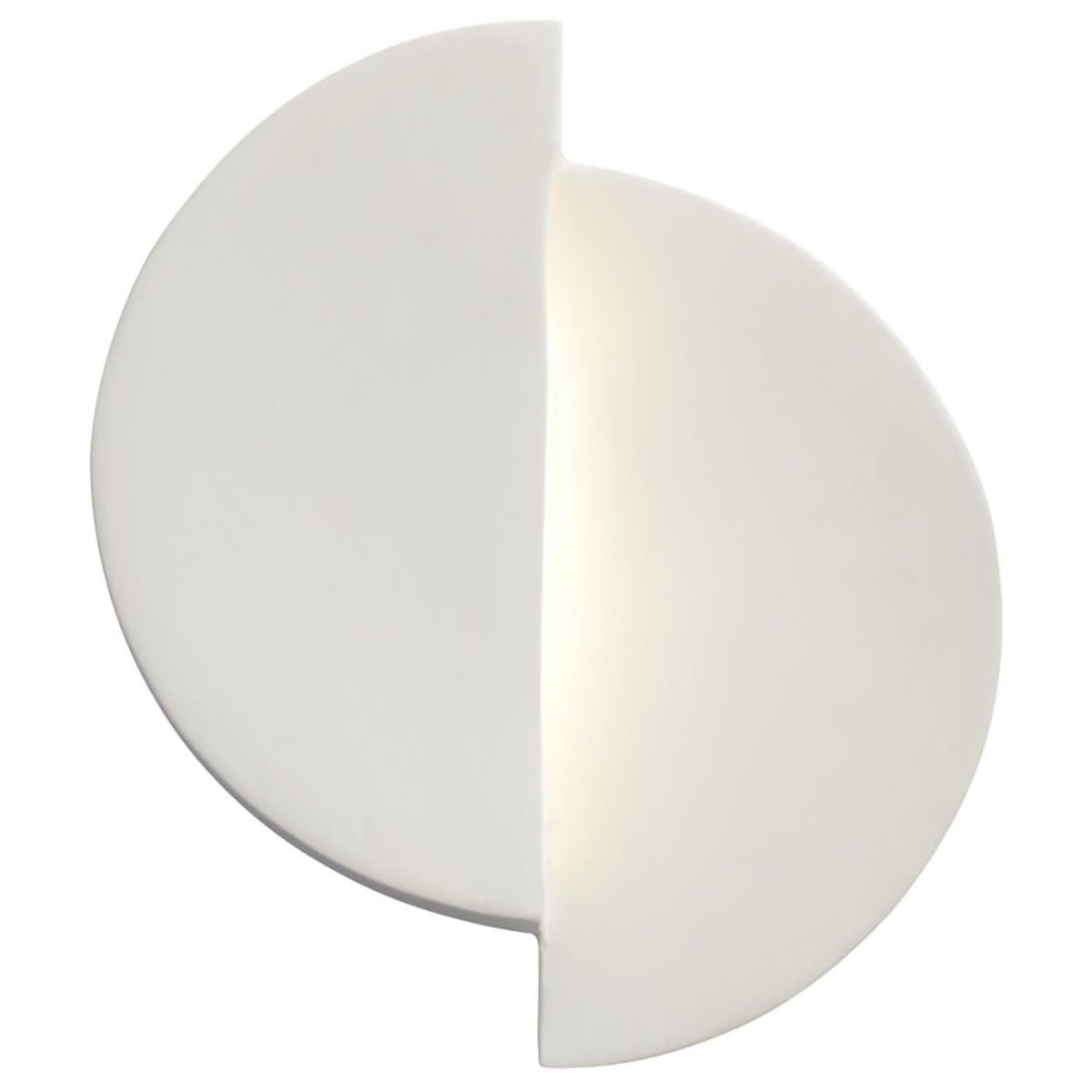 Justice Design Group | Ambiance Offset Circle LED Wall Sconce — White Crackle