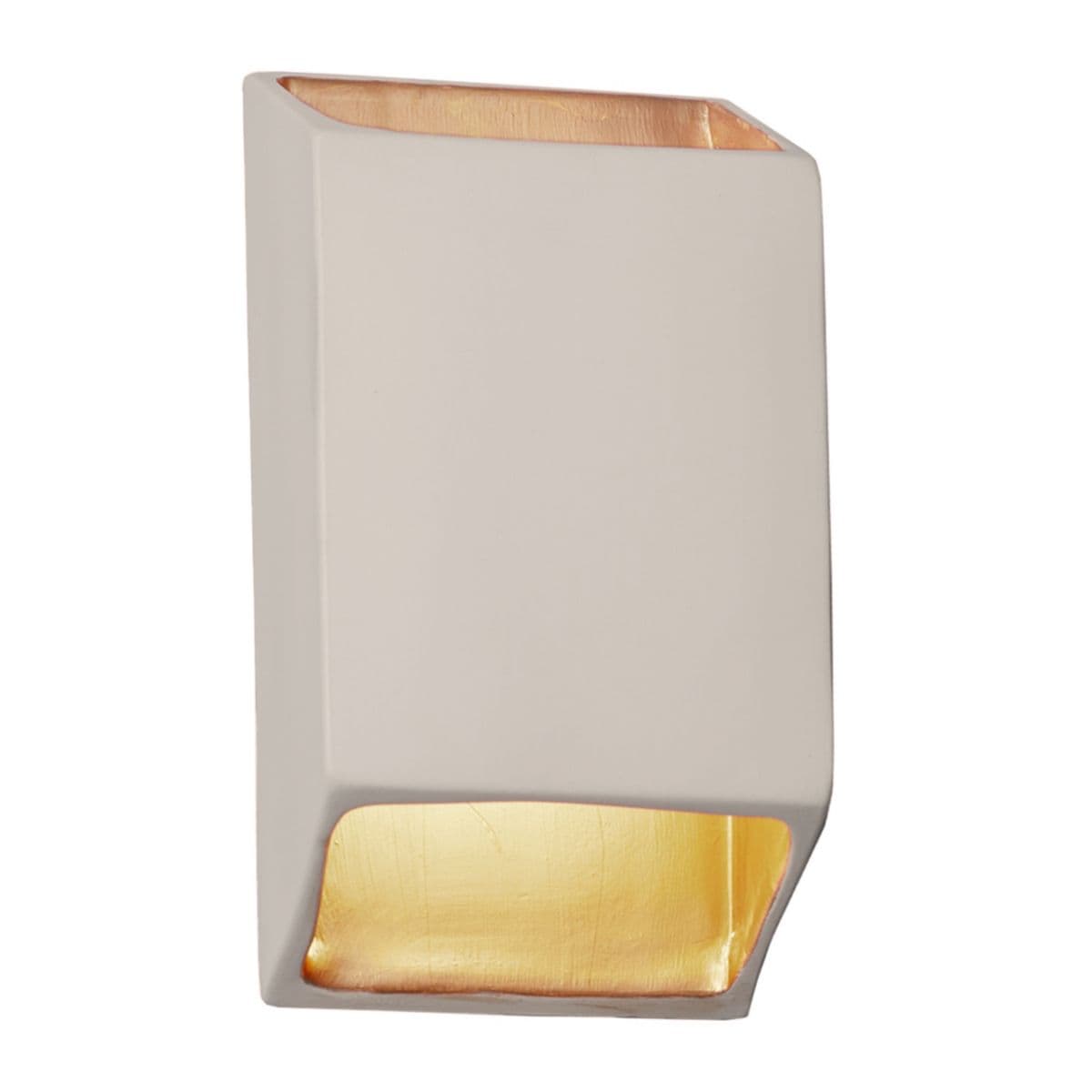 Justice Design Group | Ambiance ADA Tapered Rectangular LED Outdoor Wall Sconce - O — Matte White