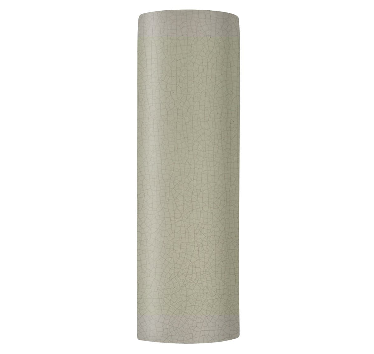 Justice Design Group | Ambiance ADA Tube Wall Sconce — Celadon Green Crackle, Small, Replaceable Bulb