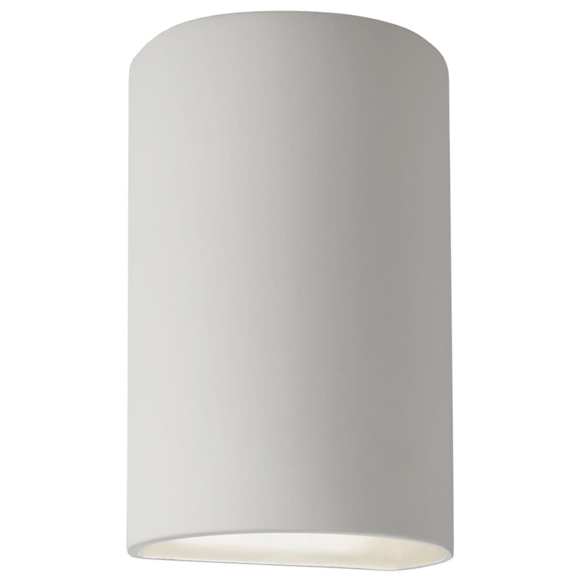 Justice Design Group Ambiance Cylinder Wall Sconce - Open Top & Bottom by Justice — Bisque, Small, Standard, Replaceable Bulb