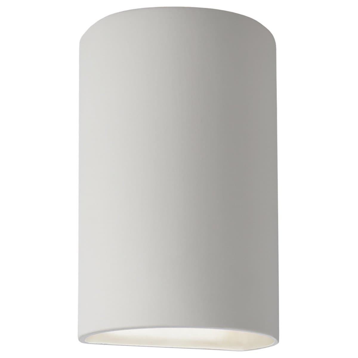 Justice Design Group | Ambiance Cylinder Wall Sconce - Open Top & Bottom — Bisque, Small Shade, Standard, Integrated LED