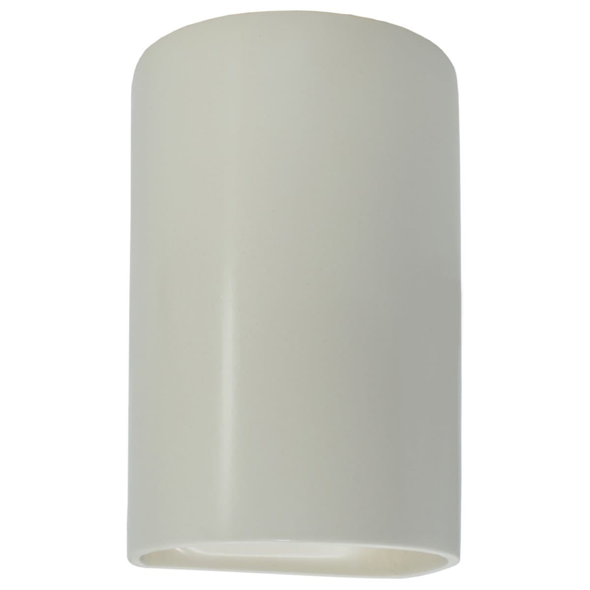 Justice Design Group | Ambiance Cylinder Wall Sconce - Open Top & Bottom — Matte White, Small Shade, Standard, Replaceable Bulb