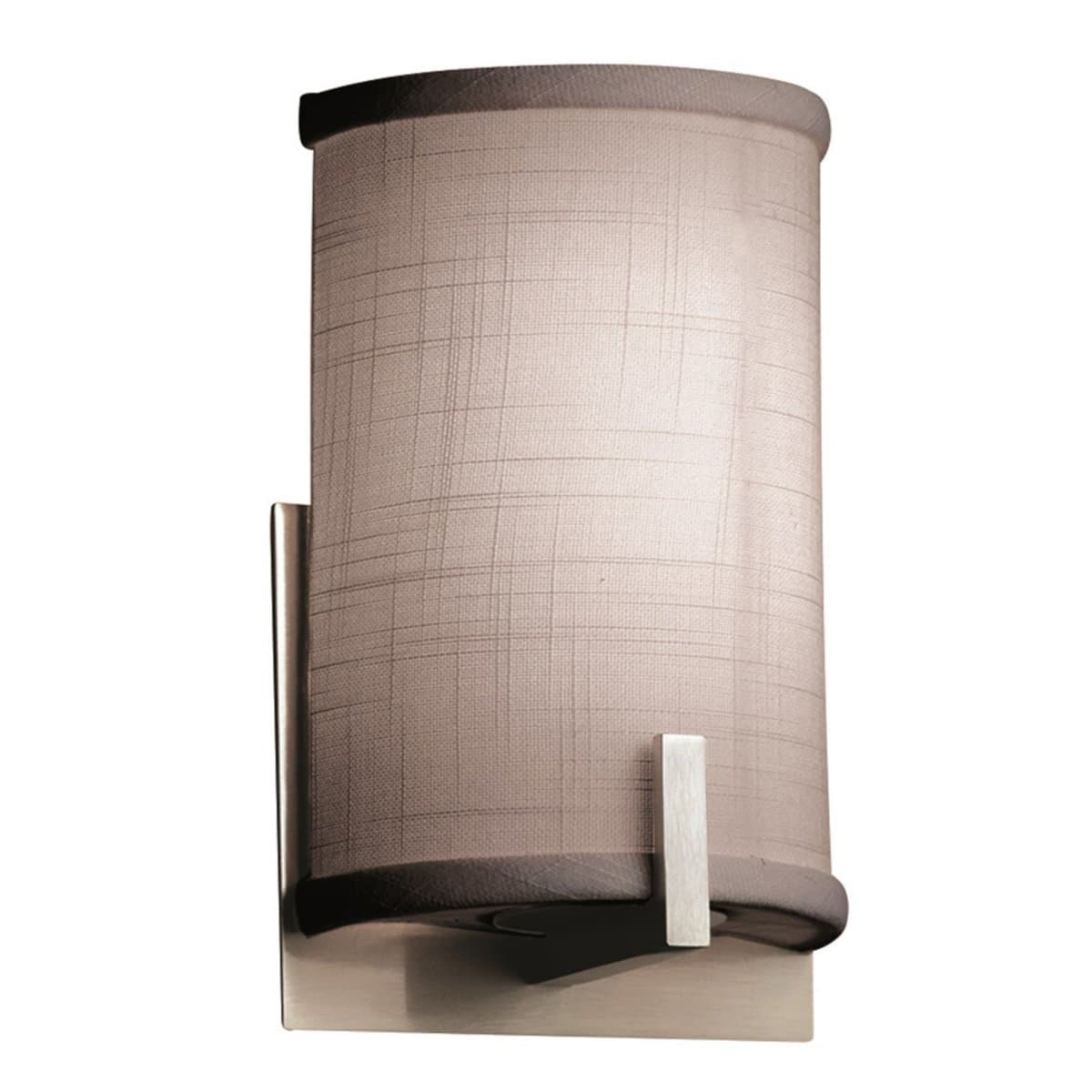 Justice Design Group | Textile Century ADA Wall Sconce — Brushed Nickel, Incandescent