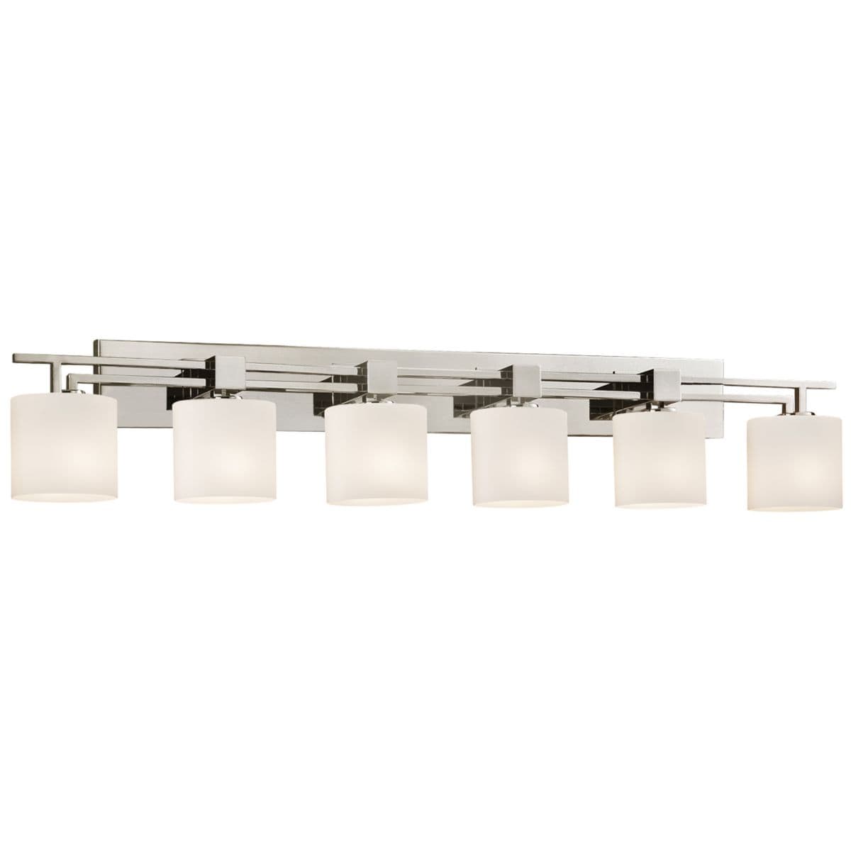 Justice Design Group Fusion Aero Vanity Light — Oval with Opal, Replaceable Bulb