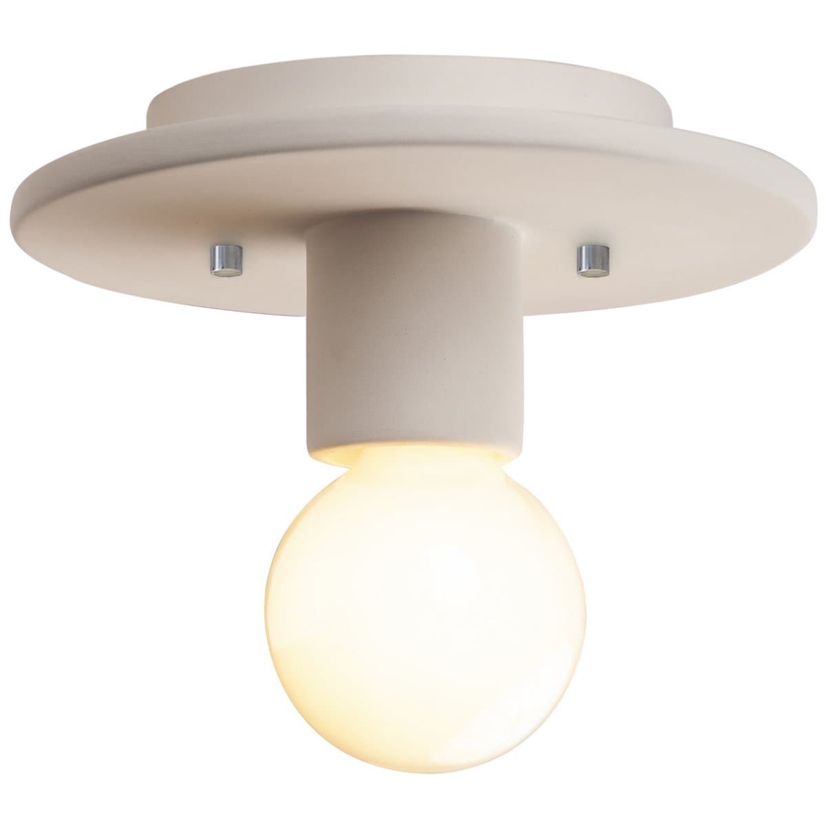 Justice Design Group | Discus Flushmount — Bisque