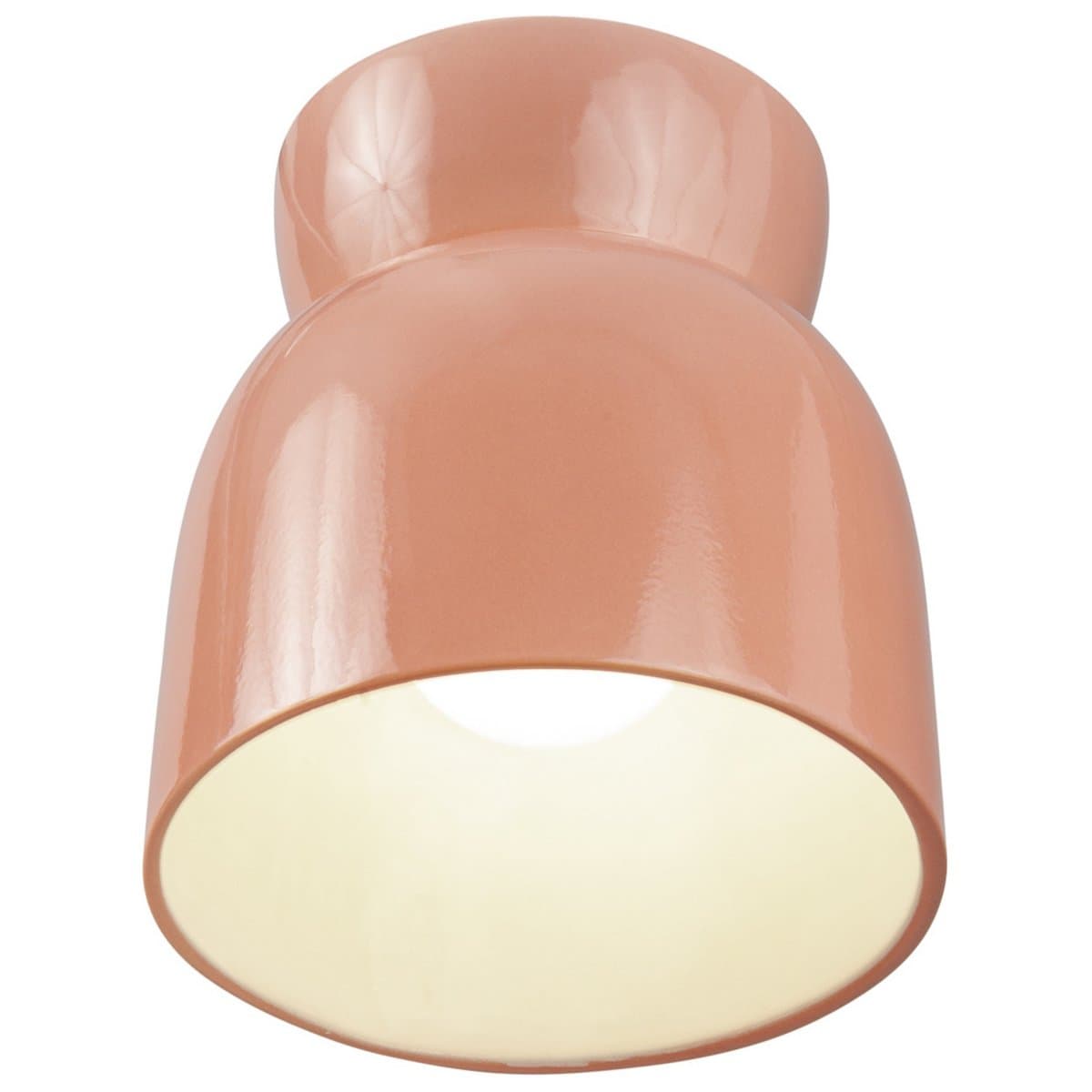 Justice Design Group | Hourglass Outdoor Flushmount — Bisque, Incandescent - alternate view