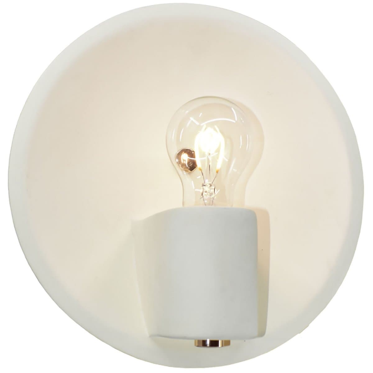 Justice Design Group | Shield Wall Sconce — Bisque Accent/Hardware, Polished Brass
