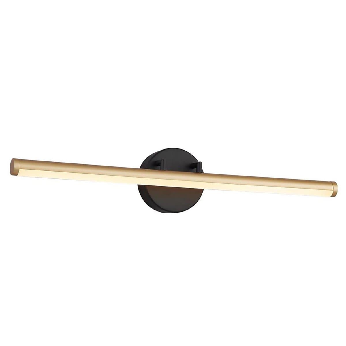 Justice Design Group | Fianco LED Vanity Light — Matte Black w/ Brass
