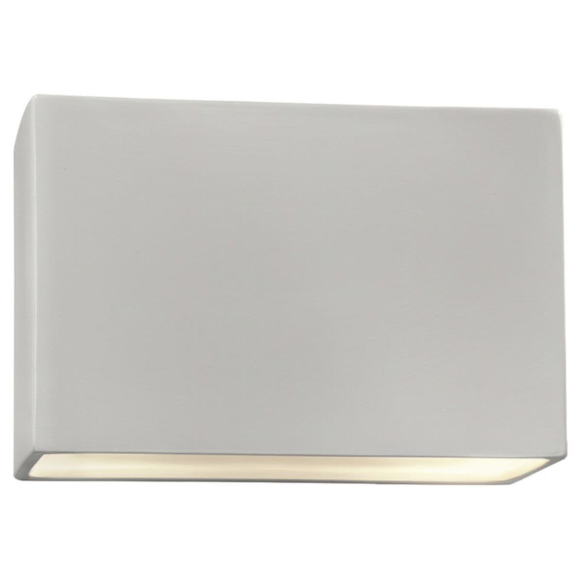 Justice Design Group | Ambiance Rectangle ADA Wall Sconce — Bisque, Small, Replaceable Bulb