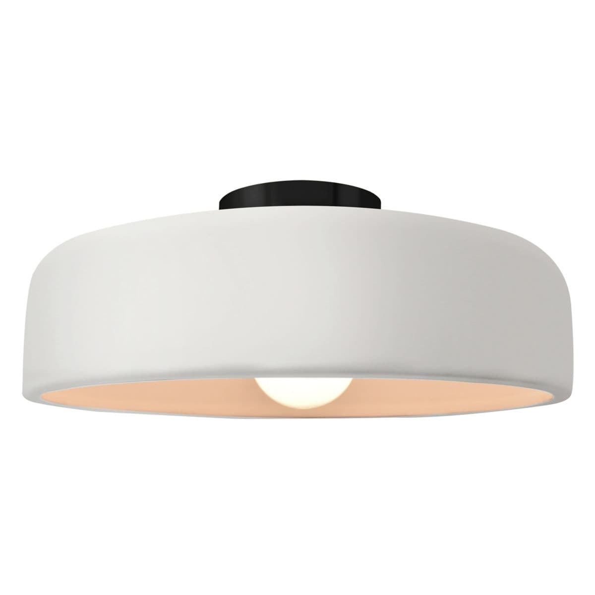 Justice Design Group Radiance Spire Semi-Flushmount — Bisque, Matte Black, Medium, Integrated Led