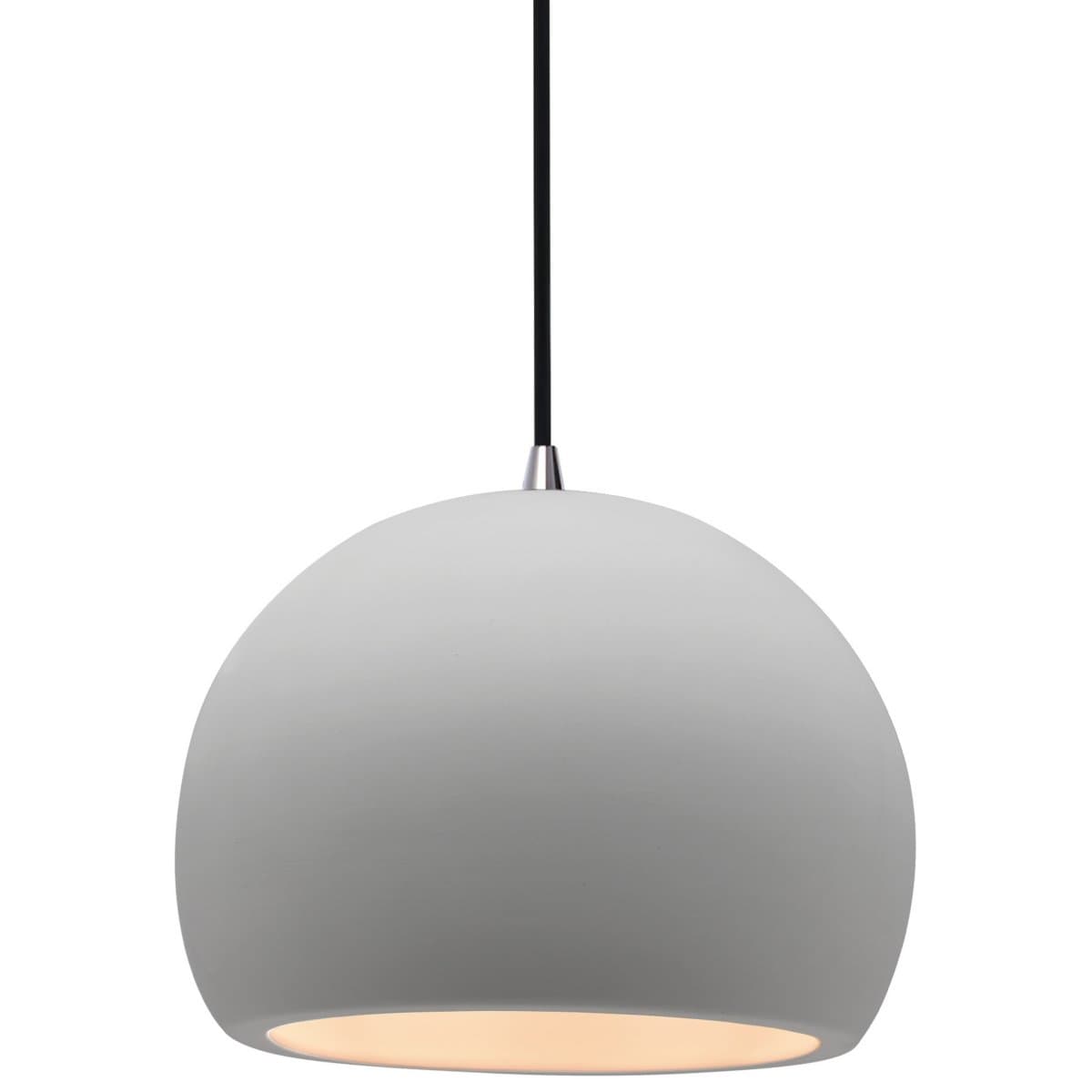Justice Design Group | Radiance Globe Pendant — Black, Bisque, Brushed Nickel, Small, Replaceable Bulb