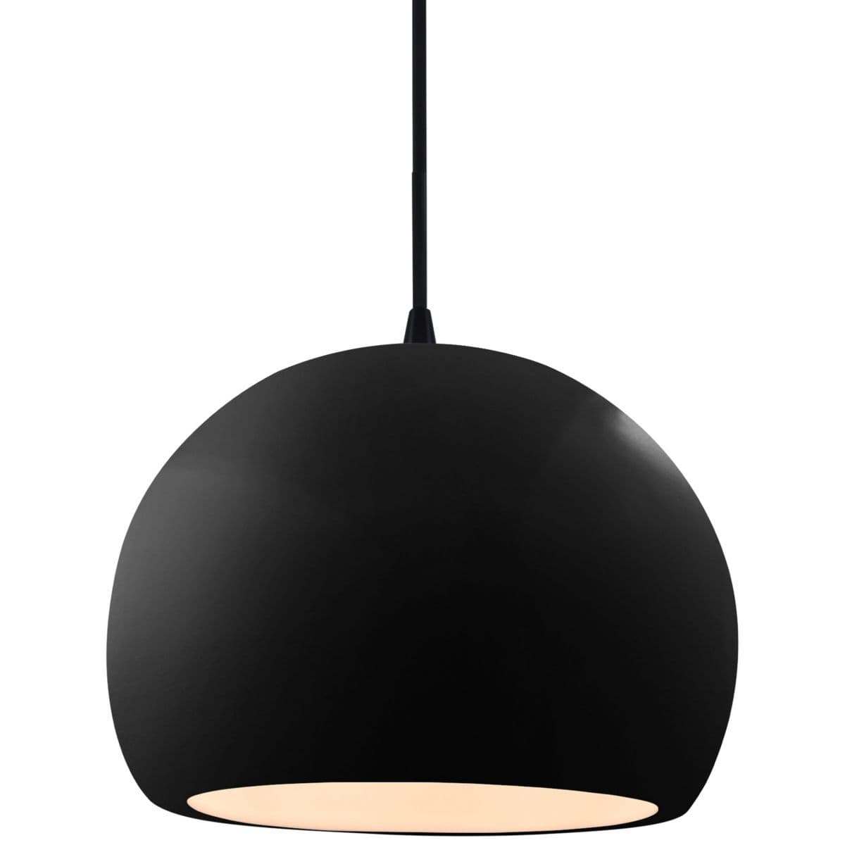 Justice Design Group | Radiance Globe Pendant — Black, Gloss Black, Matte Black, Medium, Replaceable Bulb