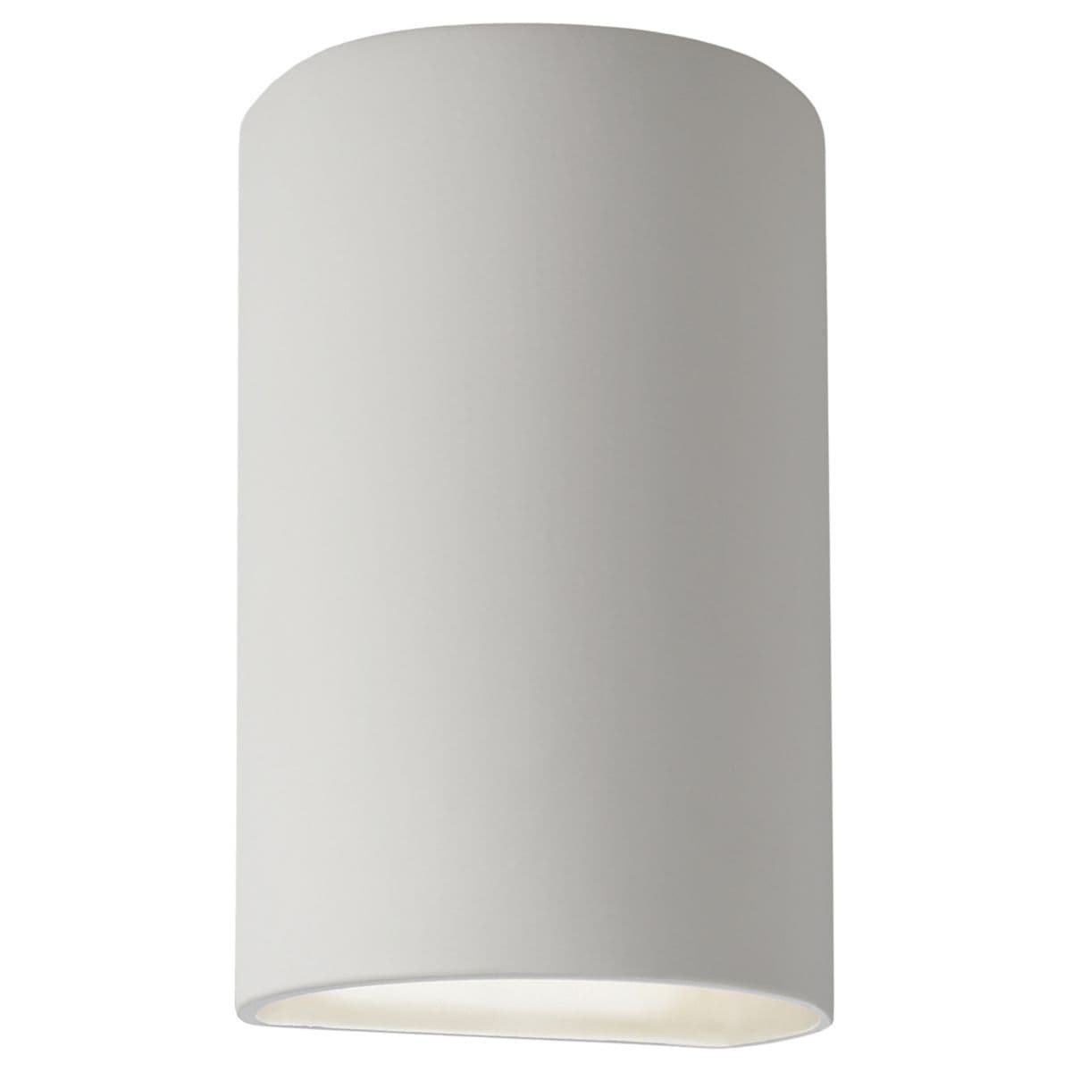 Justice Design Group | Ambiance Cylinder Open Top & Bottom Wall Sconce by Justice D — Bisque, Small, Standard, Replaceable Bulb