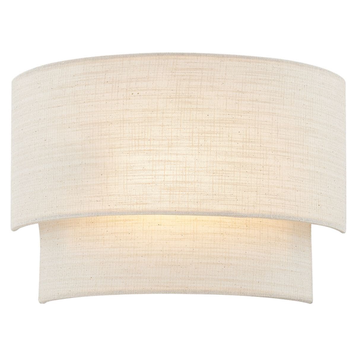 Justice Design Group Textile Ada Tier Fabric Wall Sconce, Set of 2 by Justice Des — Cream