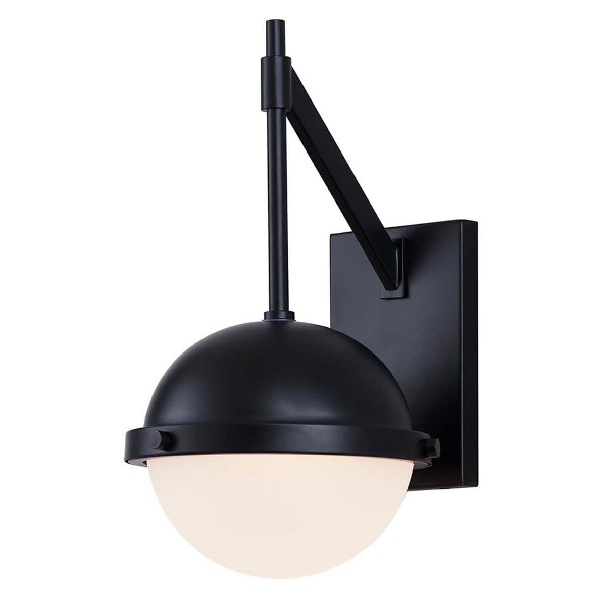 Justice Design Group | Fusion Bowery LED Outdoor Wall Sconce by Justice Design Grou — Matte Black