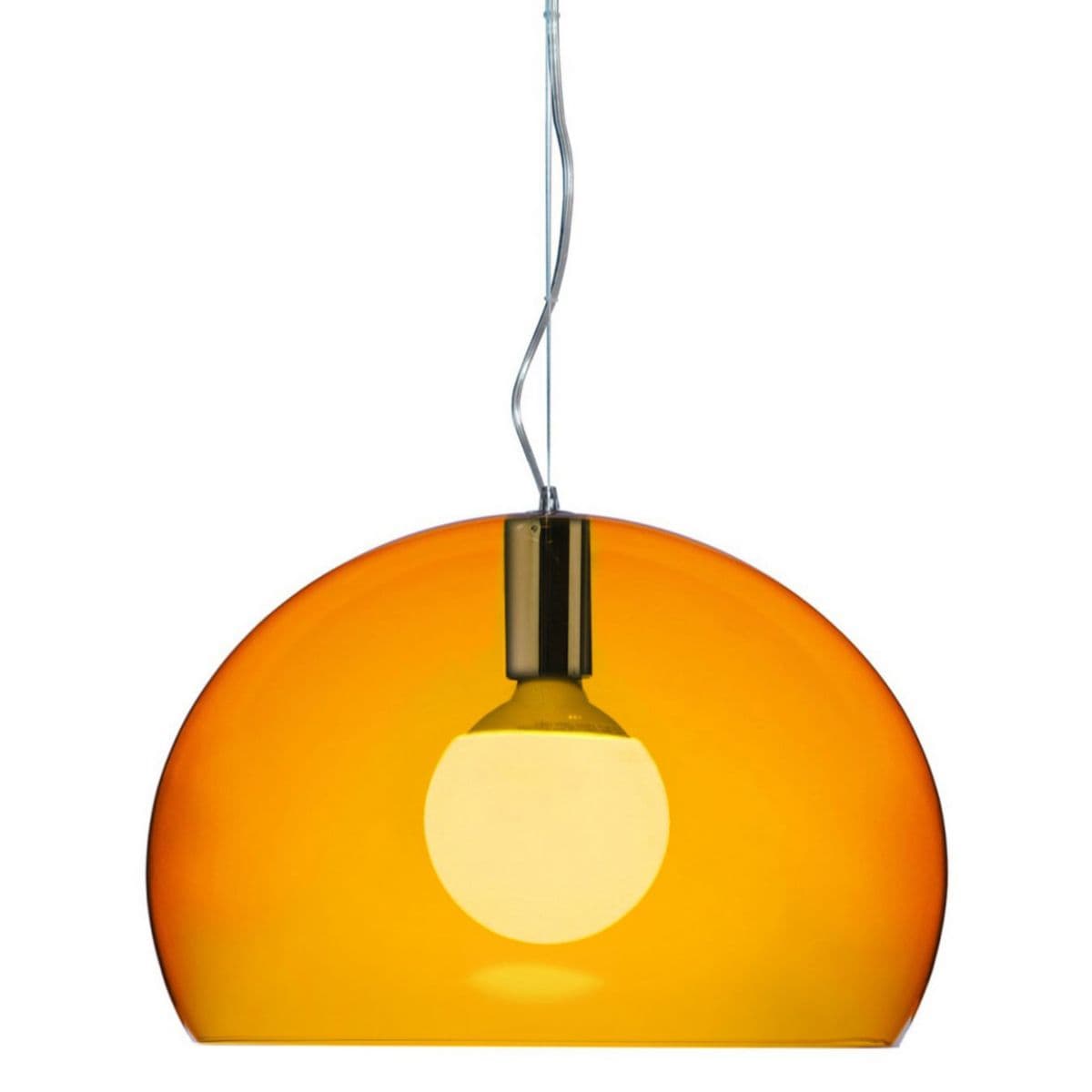 Kartell Fl/Y Pendant — Orange, Small