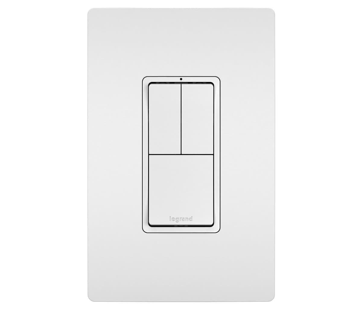 Legrand Adorne | Radiant Two Single-Pole Switches and Single Pole/3-Way Switch — White
