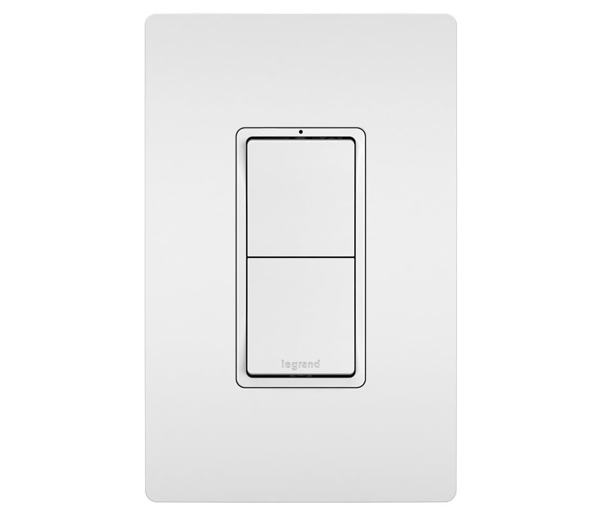 Legrand Adorne | Radiant Two Single Pole Switches — White