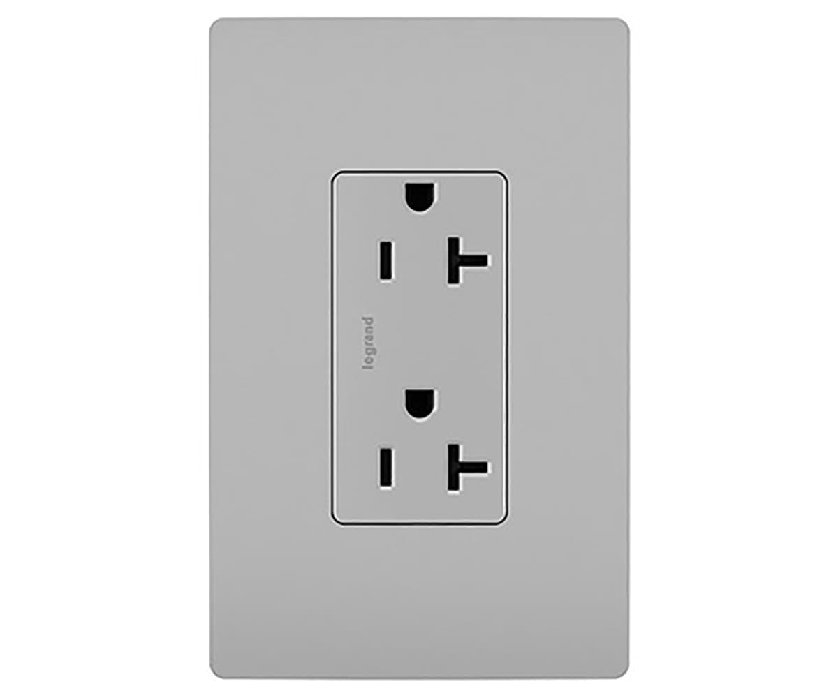Legrand Adorne | Radiant Spec Grade 20A Tamper Resistant Outlet — Gray
