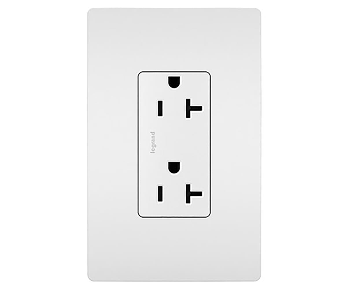 Legrand Adorne | Radiant Spec Grade 20A Tamper Resistant Outlet — White