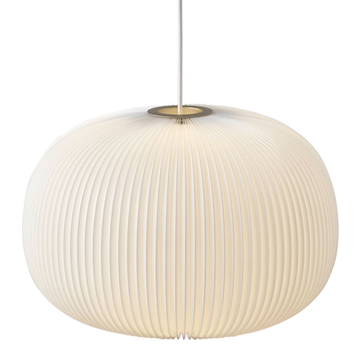 Le Klint Lamella Globe Pendant — White with Gold, Large