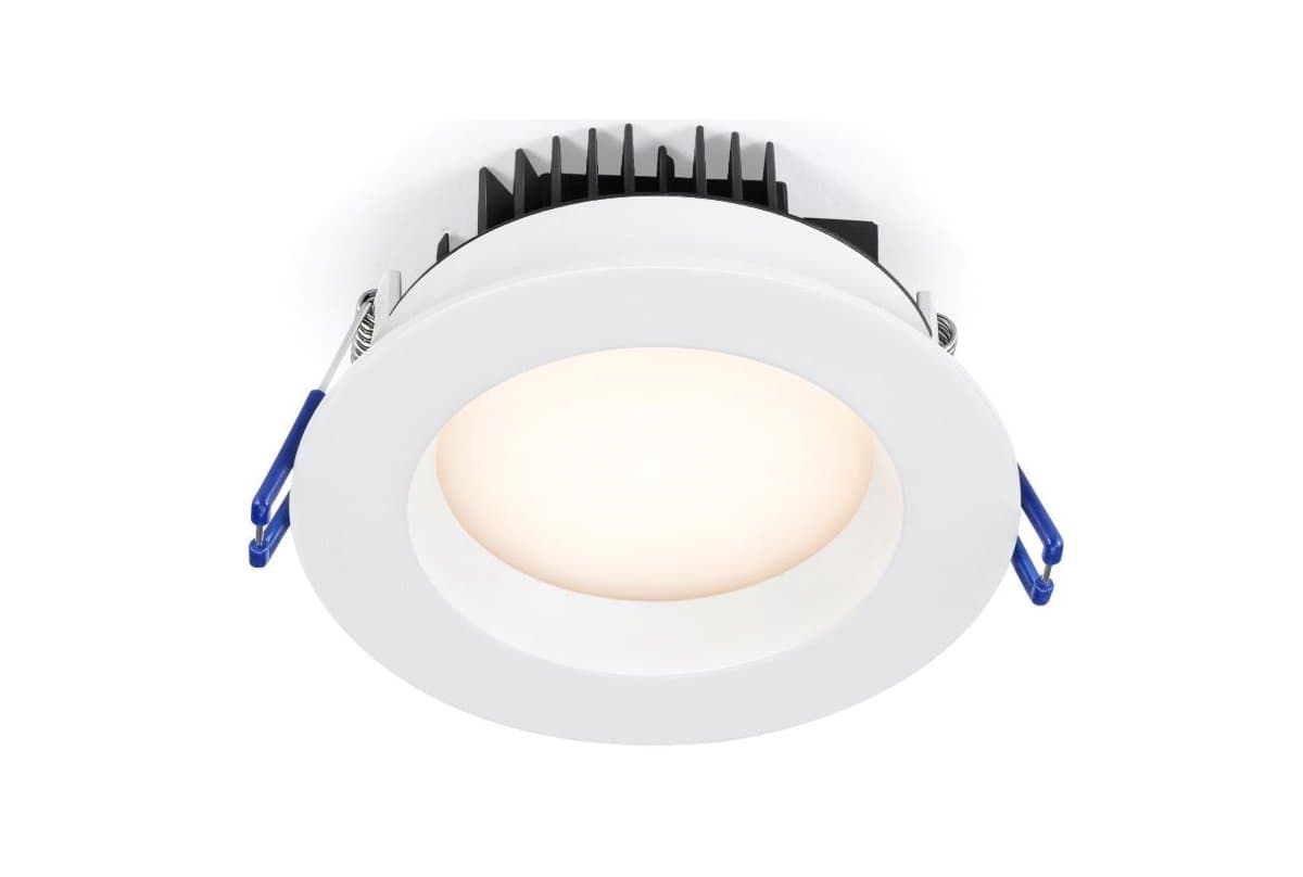 Lotus LED Lights | 4 Inch Regressed Plenum Gimbal Round LED Trim — White