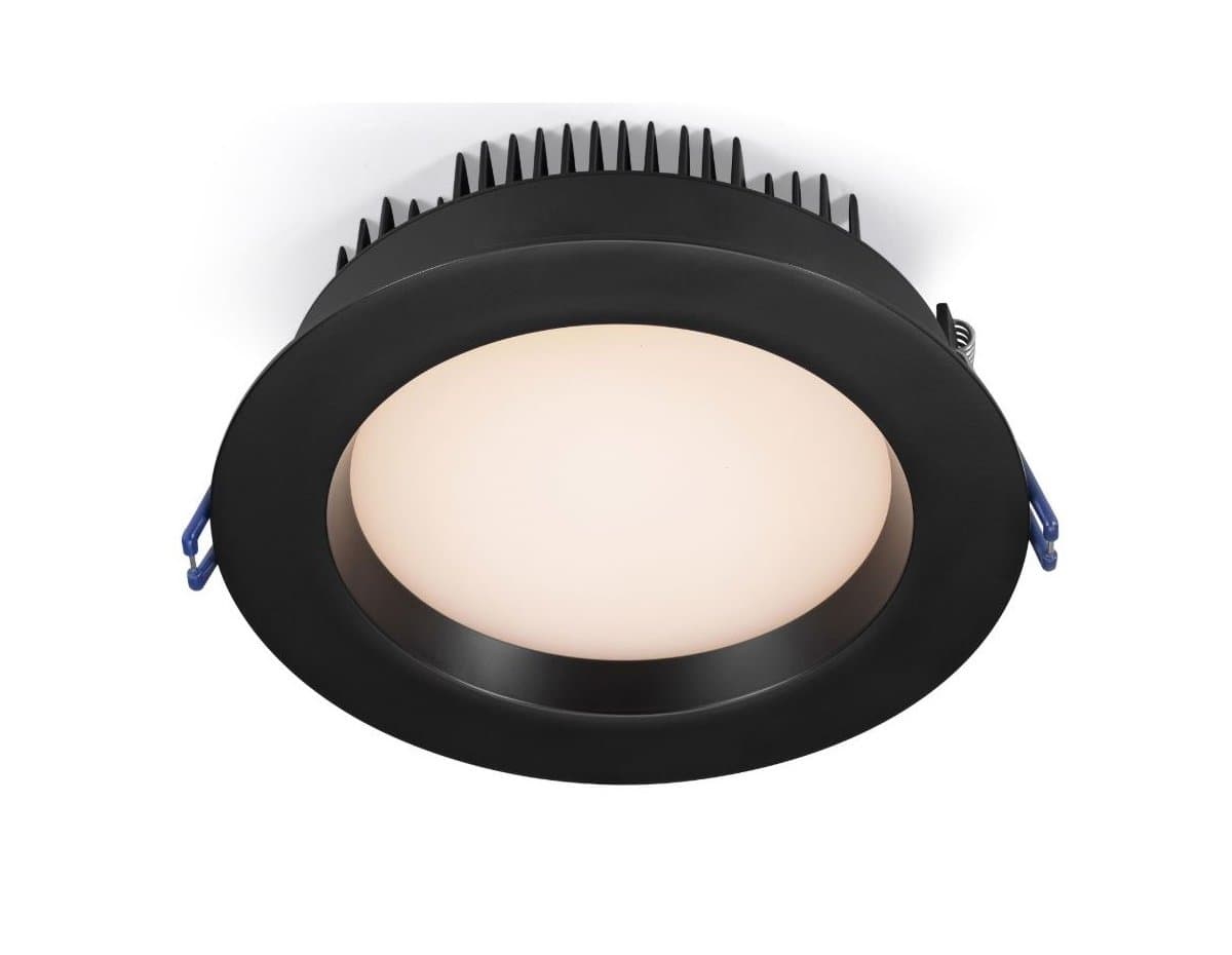 Lotus LED Lights | Regressed Plenum 6 Inch Round LED Trim — Black