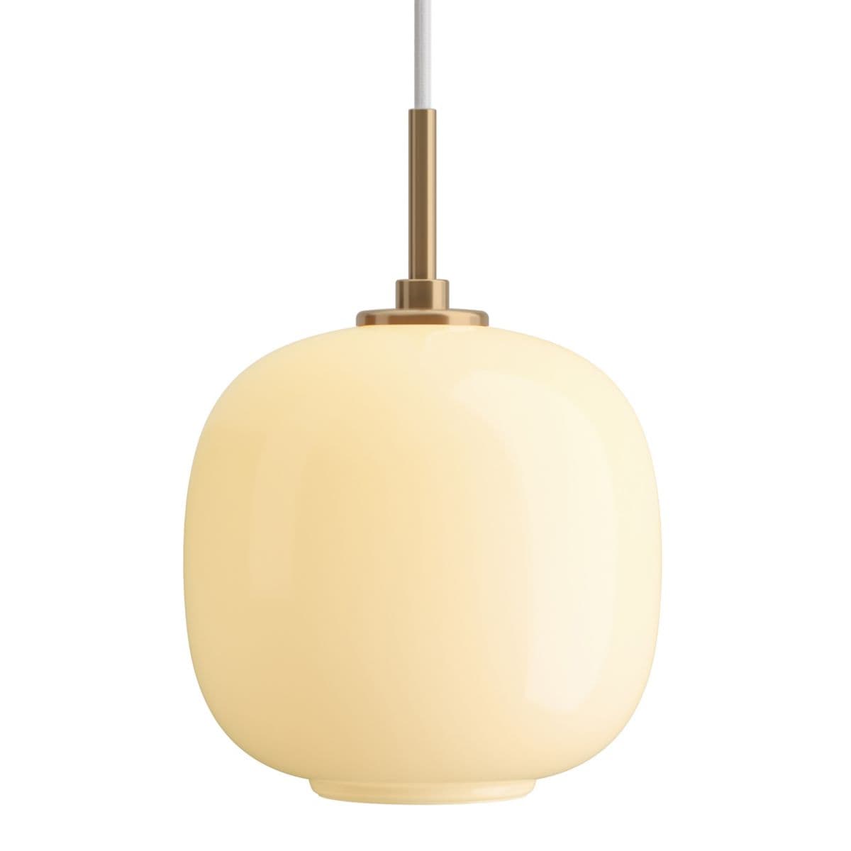 Louis Poulsen VL45 Radiohus Pendant — Pale Yellow, Small, Led Bulb, Fwd Phase