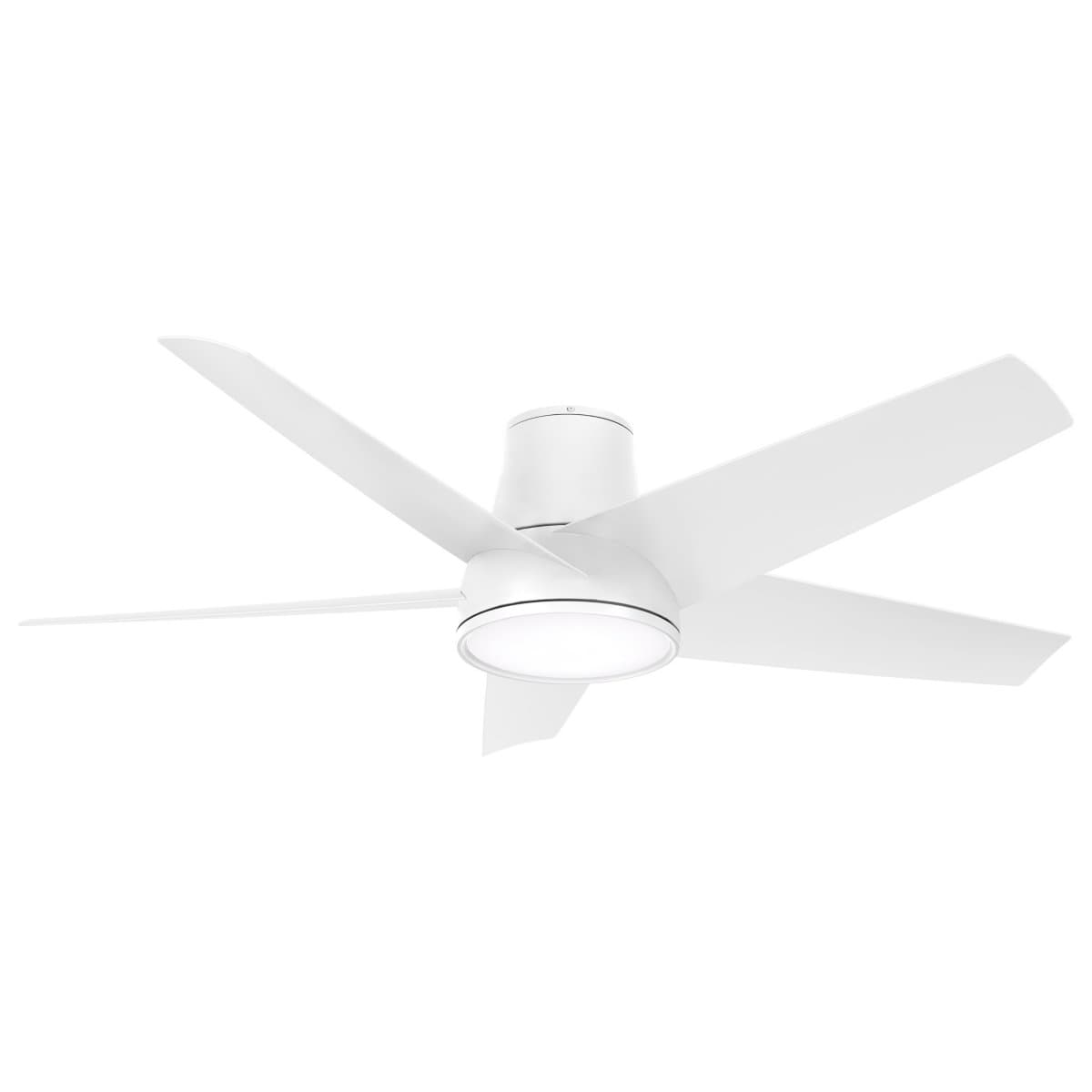 Minka Aire Fans | Chubby II LED Flushmount Smart Ceiling Fan — Flat White