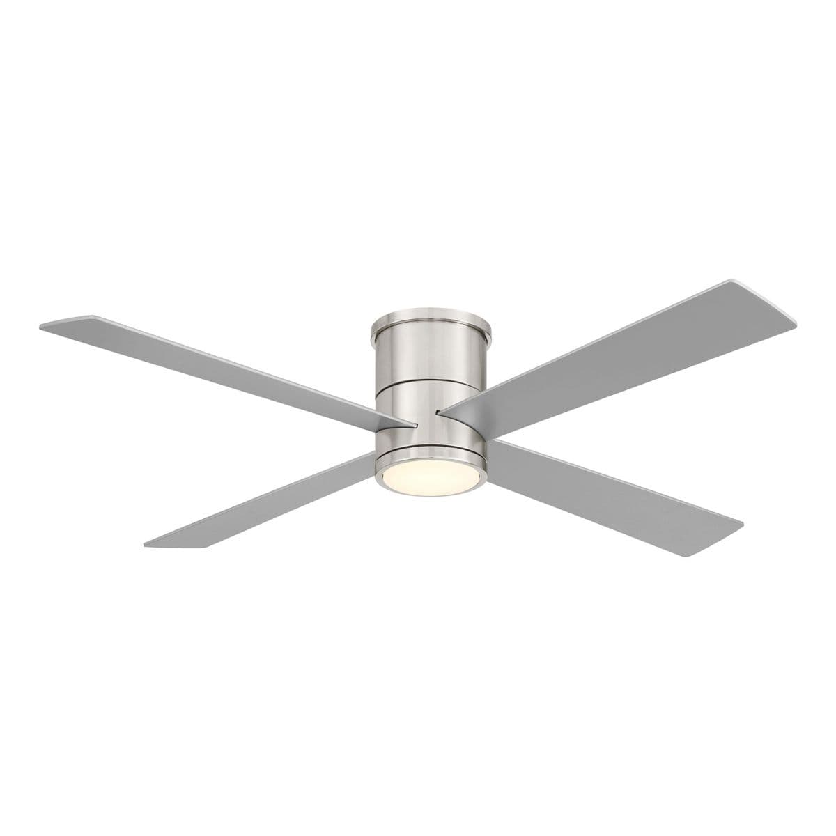 Minka Aire Fans | Falco Flushmount LED Ceiling Fan — Brushed Nickel with Silver