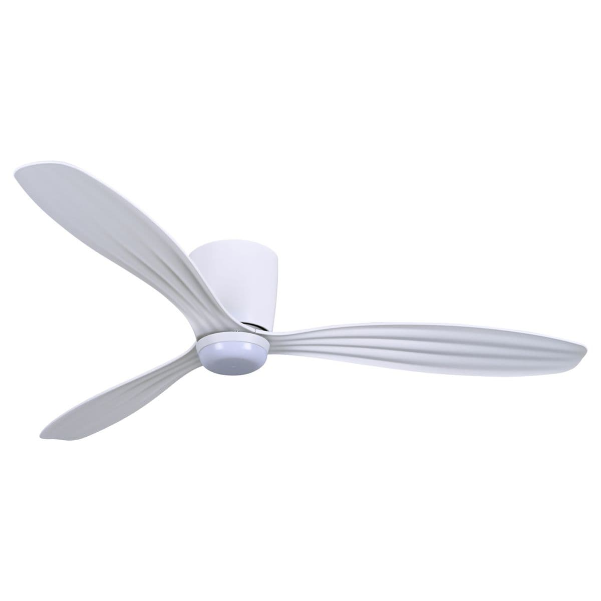 Minka Aire Fans Ventiara Indoor/Outdoor Flushmount Led Ceiling Fan by Minka — White with Flate White, 52 Inch