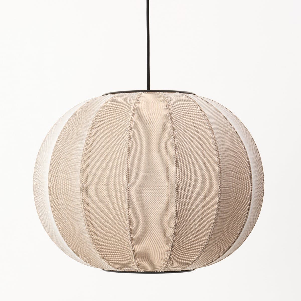 Made By Hand | Knit-Wit Round Pendant — Sandstone, Small, LED Not Included