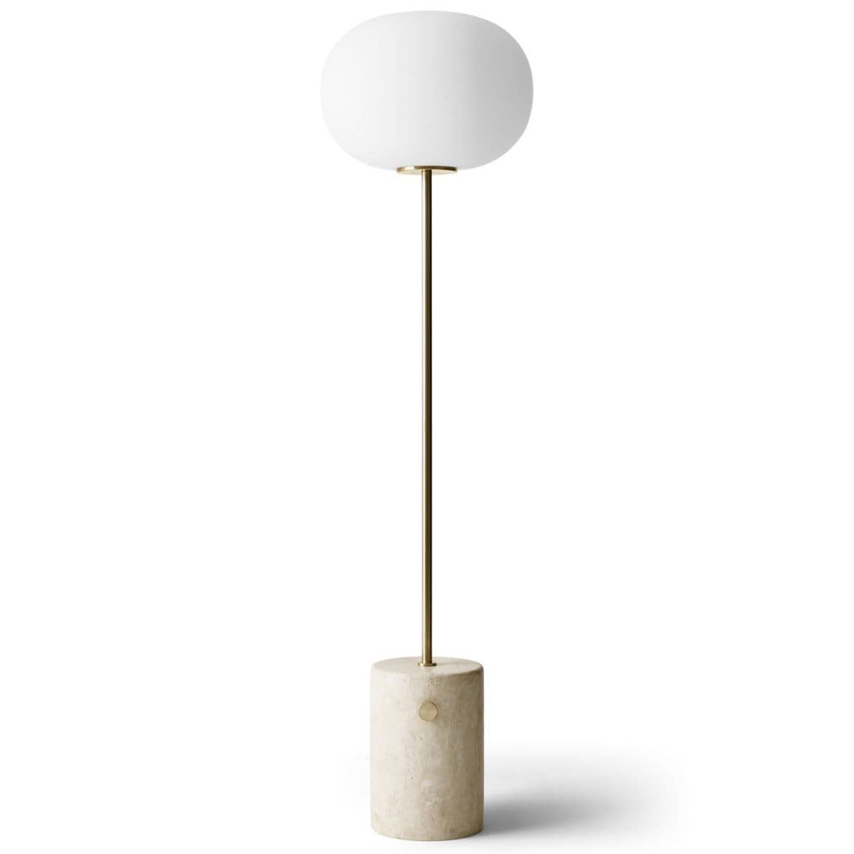 Audo Copenhagen | JWDA Floor Lamp — Travertine with Brushed Brass