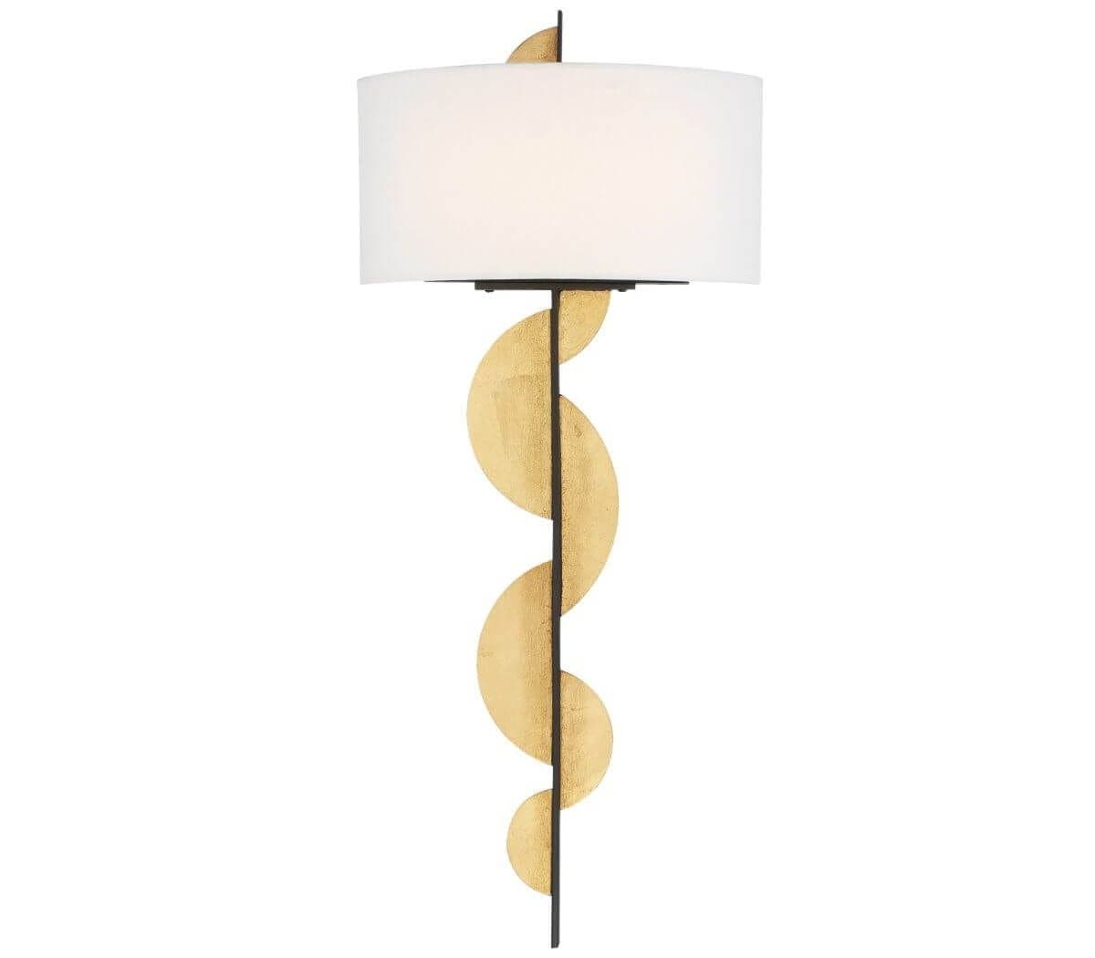 Metropolitan Lighting | Navia LED Wall Sconce — Sand Coal and Ardent Gold Leaf
