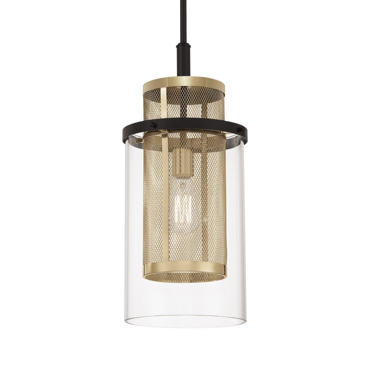 Metropolitan Lighting | Soho Pendant — Coal and Soft Brass