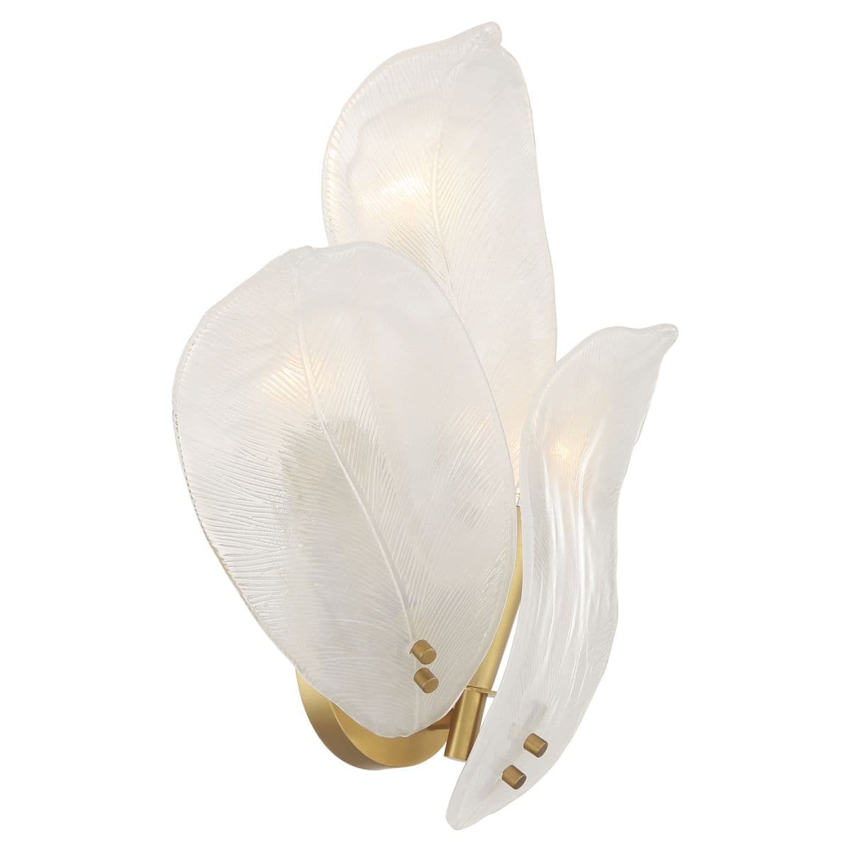 Metropolitan Lighting | Orchid Wall Sconce — Legacy Brass with White