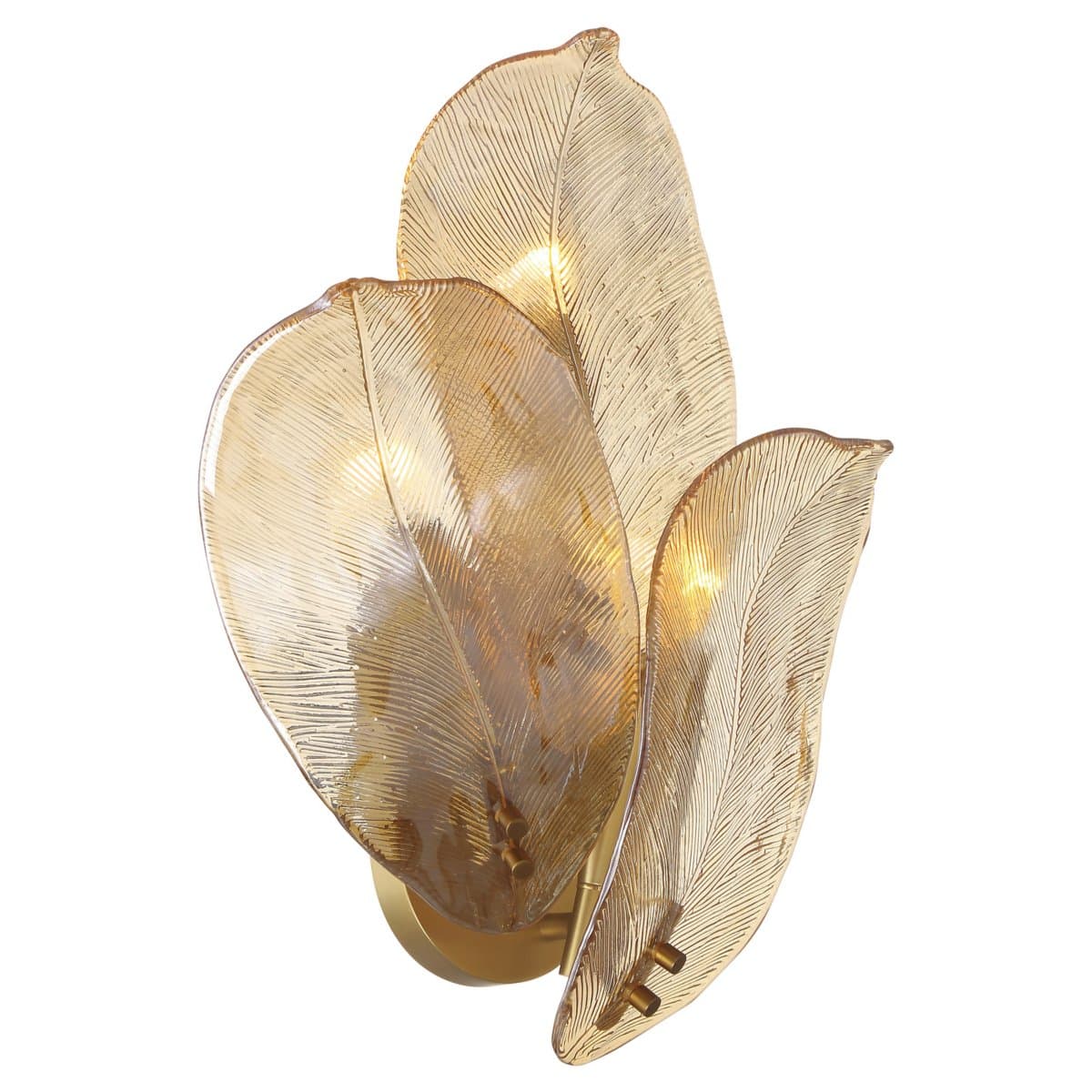 Metropolitan Lighting | Orchid Wall Sconce — Legacy Brass with Amber