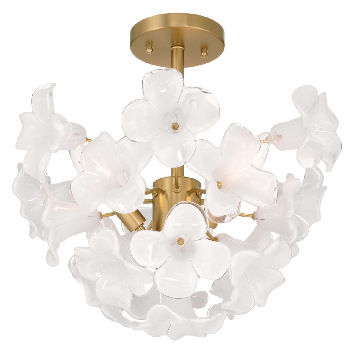 Metropolitan Lighting Bloome Semi-Flushmount — Legacy Brass