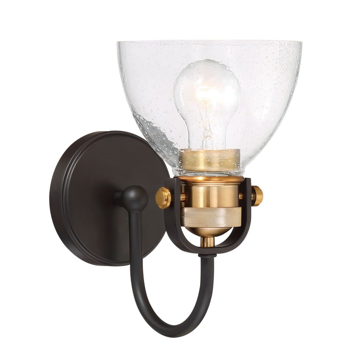 Minka-Lavery | Monico Wall Sconce — Bronze with Brass
