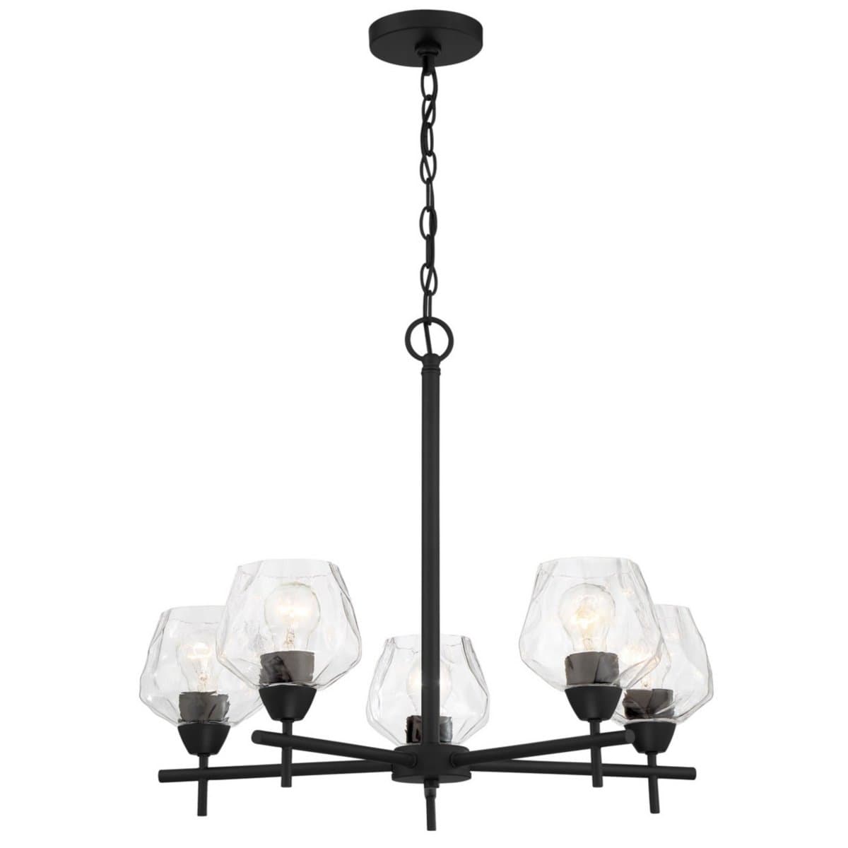 Minka-Lavery | Camrin Chandelier — Coal with Clear Glass, 5